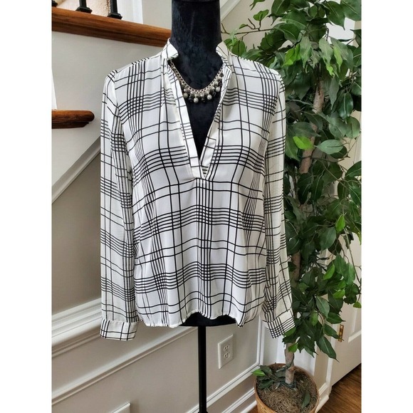 Honey Punch Women's Black & White 100%Polyester Blend Long Sleeve Top Size Small - Picture 1 of 11